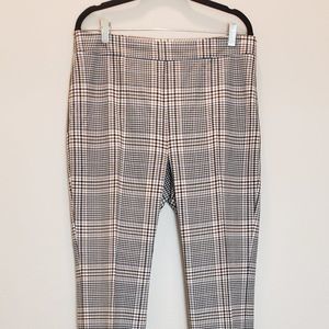 Ann Taylor Plaid High Rise Ankle Crop Trouser Pants Size 10